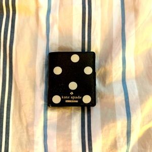 Kate Spade Black Polka Dot wallet. Billfold. Coin.